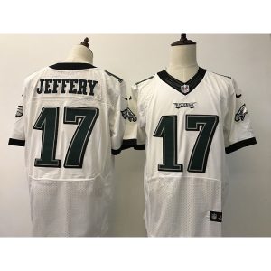Men's Philadelphia Eagles #17 Alshon Jeffery  White 2017 Elite Stitched NFL Jersey