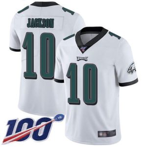 Men's Philadelphia Eagles  #10 DeSean Jackson White 2019 100th Season Vapor Untouchable Limited Stitched NFL Jersey