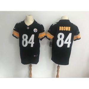 Men's Pittsburgh Steelers #84 Antonio Brown Black Vapor Untouchable Elite Stitched NFL Jersey