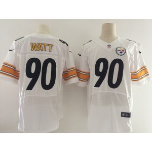 Men's Pittsburgh Steelers #90 T.J. Watt  White 2017 Elite Stitched NFL Jersey
