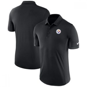 Men's Pittsburgh Steelers  Black Evergreen Polo
