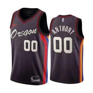 Men's Portland Trail Blazers #00 Carmelo Anthony 2020 Coffee City  Edition Stitched Jersey