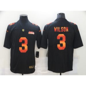 Men's Seattle Seahawks #3 Russell Wilson 2020 Black Fashion Limited Stitched Jersey