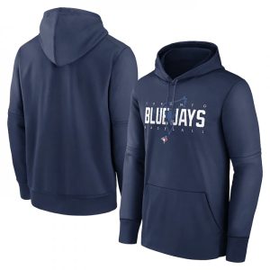Men's Toronto Blue Jays Navy  2022 Therma Performance Pullover Hoodie