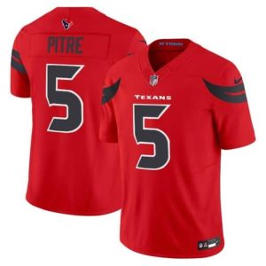 Men's  Jalen Pitre Red Houston Texans #5 Vapor F.U.S.E. Limited Jersey