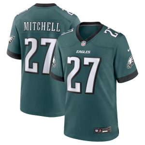 Men's  #27 Quinyon Mitchell Midnight Green Philadelphia Eagles Player Game Jersey