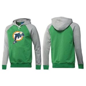Miami Dolphins Logo Pullover Hoodie Green & Grey