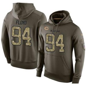 NFL Men's  Chicago Bears #94 Leonard Floyd Stitched Green Olive Salute To Service KO Performance Hoodie