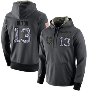 NFL Men's  Indianapolis Colts #13 T.Y. Hilton Stitched Black Anthracite Salute to Service Player Performance Hoodie