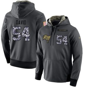 NFL Men's  Tampa Bay Buccaneers #54 Lavonte David Stitched Black Anthracite Salute to Service Player Performance Hoodie