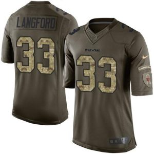 Bears #33 Jeremy Langford Green Men's Stitched NFL Limited Salute to Service Jersey