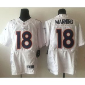 Broncos #18 Peyton Manning White Men's Stitched NFL Elite Event Jersey