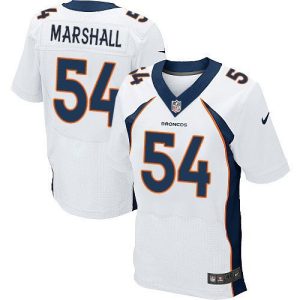 Broncos #54 Brandon Marshall White Men's Stitched NFL New Elite Jersey