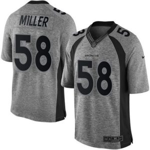 Broncos #58 Von Miller Gray Men's Stitched NFL Limited Gridiron Gray Jersey