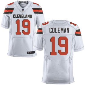 Browns #19 Corey Coleman White Men's Stitched NFL Elite Jersey