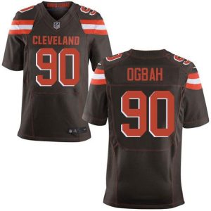 Browns #90 Emmanuel Ogbah Brown Team Color Men's Stitched NFL New Elite Jersey