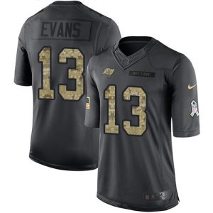 Buccaneers #13 Mike Evans Black Youth Stitched NFL Limited 2016 Salute to Service Jersey