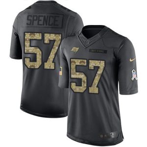 Buccaneers #57 Noah Spence Black Men's Stitched NFL Limited 2016 Salute to Service Jersey