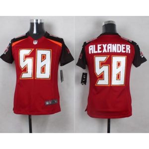 Buccaneers #58 Kwon Alexander Red Team Color Youth Stitched NFL New Elite Jersey