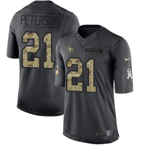 Cardinals #21 Patrick Peterson Black Men's Stitched NFL Limited 2016 Salute to Service Jersey