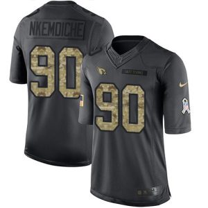 Cardinals #90 Robert Nkemdiche Black Men's Stitched NFL Limited 2016 Salute to Service Jersey