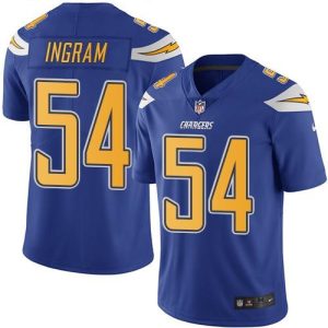 Chargers #54 Melvin Ingram Electric Blue Men's Stitched NFL Limited Rush Jersey