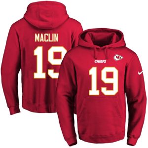 Chiefs #19 Jeremy Maclin Red Name & Number Pullover NFL Hoodie