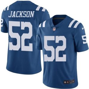Colts #52 D'Qwell Jackson Royal Blue Men's Stitched NFL Limited Rush Jersey