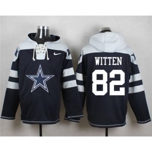Cowboys #82 Jason Witten Navy Blue Player Pullover NFL Hoodie
