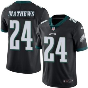 Eagles #24 Ryan Mathews Black Men's Stitched NFL Limited Rush Jersey