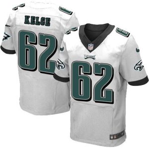 Eagles #62 Jason Kelce White Men's Stitched NFL New Elite Jersey