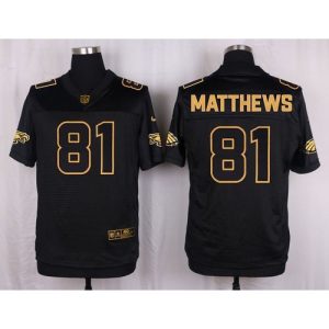Eagles #81 Jordan Matthews Black Men's Stitched NFL Elite Pro Line Gold Collection Jersey