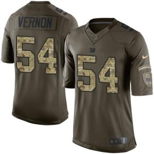Giants #54 Olivier Vernon Green Youth Stitched NFL Limited Salute to Service Jersey