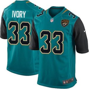 Jaguars #33 Chris Ivory Teal Green Team Color Youth Stitched NFL Elite Jersey