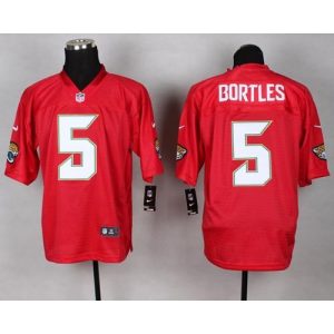 Jaguars #5 Blake Bortles Red Men's Stitched NFL Elite QB Practice Jersey