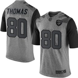 Jaguars #80 Julius Thomas Gray Men's Stitched NFL Limited Gridiron Gray Jersey
