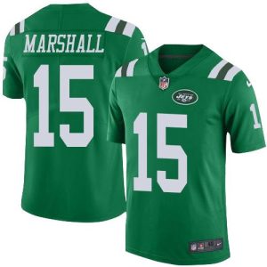 Jets #15 Brandon Marshall Green Men's Stitched NFL Elite Rush Jersey