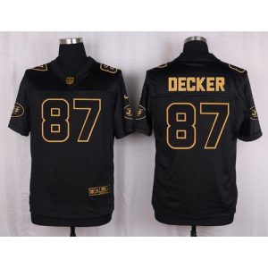 Jets #87 Eric Decker Black Men's Stitched NFL Elite Pro Line Gold Collection Jersey