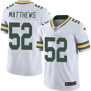 Packers #52 Clay Matthews White Youth Stitched NFL Limited Rush Jersey