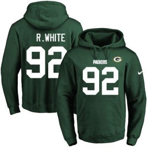 Packers #92 Reggie White Green Name & Number Pullover NFL Hoodie