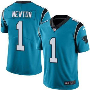 Panthers #1 Cam Newton Blue Youth Stitched NFL Limited Rush Jersey