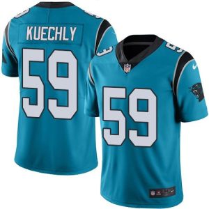 Panthers #59 Luke Kuechly Blue Youth Stitched NFL Limited Rush Jersey