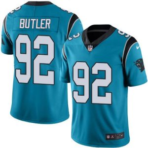 Panthers #92 Vernon Butler Blue Youth Stitched NFL Limited Rush Jersey