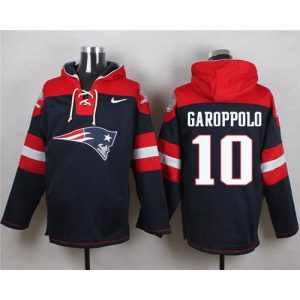 Patriots #10 Jimmy Garoppolo Navy Blue Player Pullover NFL Hoodie