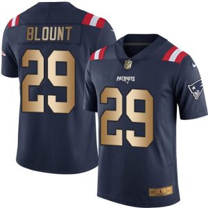 Patriots #29 LeGarrette Blount Navy Blue Men's Stitched NFL Limited Gold Rush Jersey