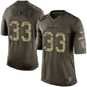 Patriots #33 Dion Lewis Green Men's Stitched NFL Limited Salute to Service Jersey