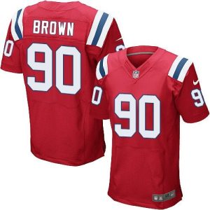 Patriots #90 Malcom Brown Red Alternate Men's Stitched NFL Elite Jersey