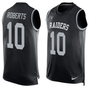 Raiders #10 Seth Roberts Black Team Color Men's Stitched NFL Limited Tank Top Jersey
