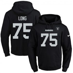 Raiders #75 Howie Long Black Name & Number Pullover NFL Hoodie