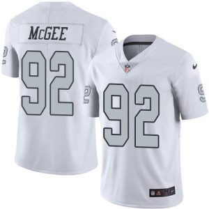 Raiders #92 Stacy McGee White Men's Stitched NFL Limited Rush Jersey